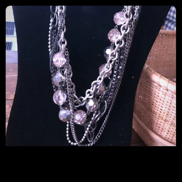 Multi-strand silver necklace - Picture 1 of 2